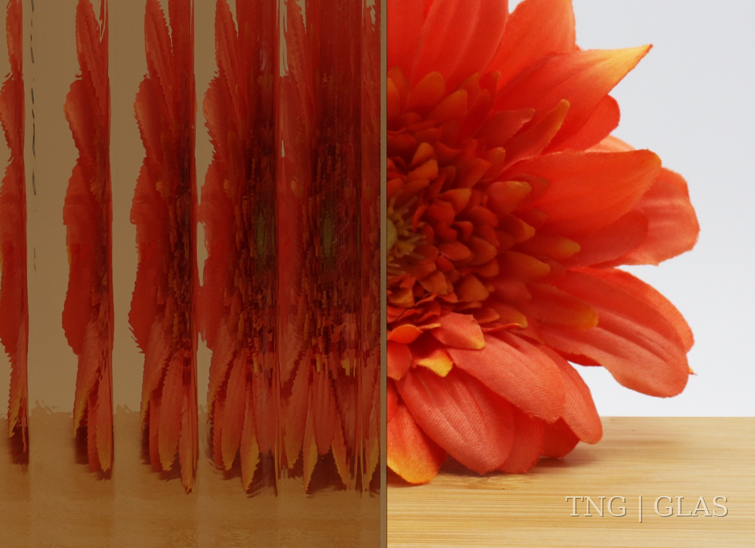 Figuurglas dessin Moru brons